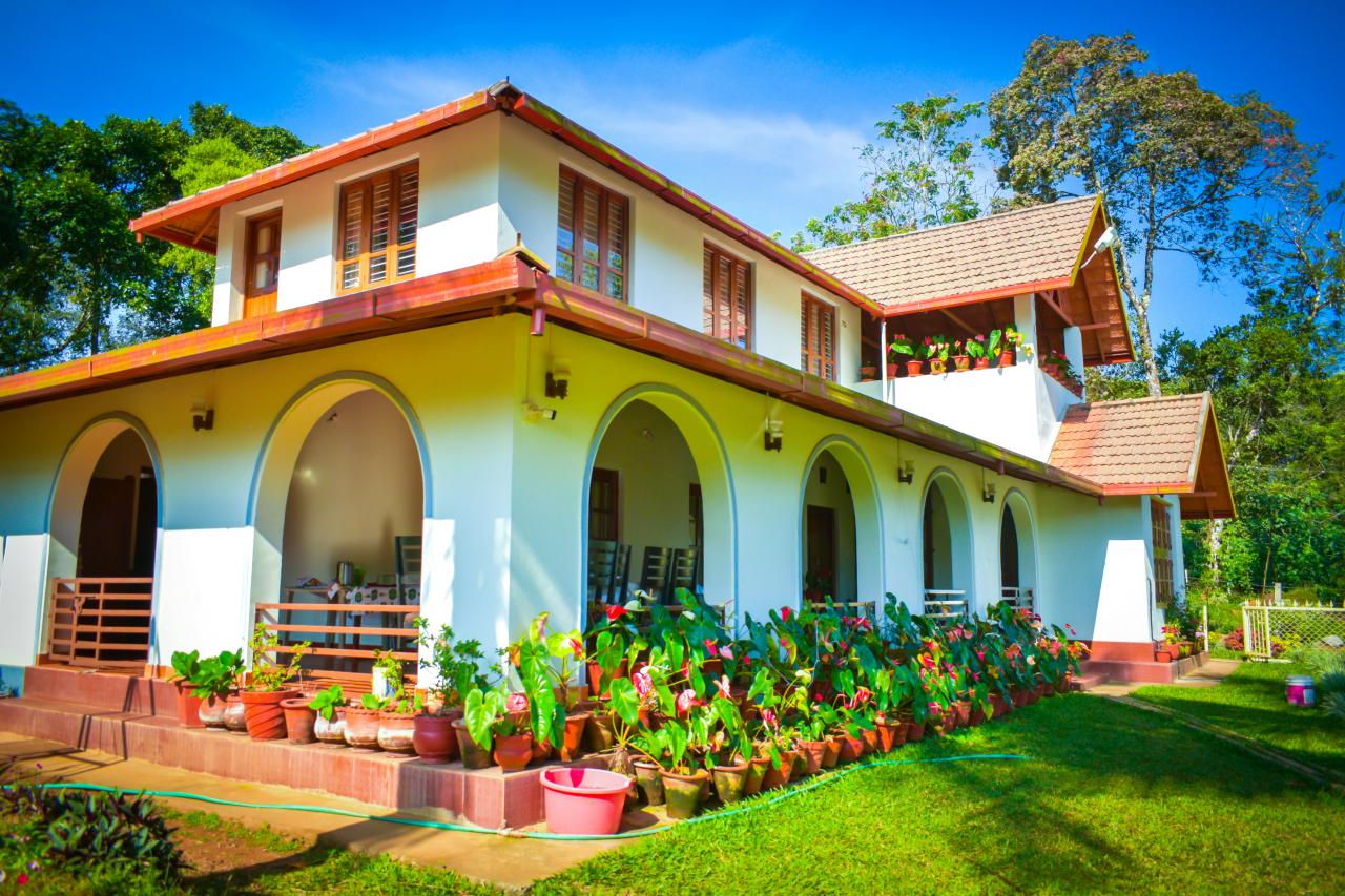 white and brown concrete house